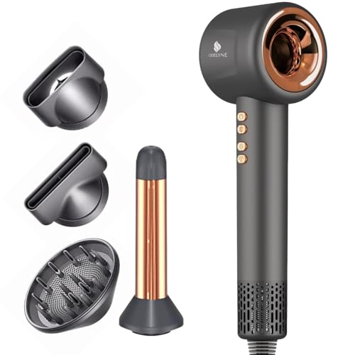 Odelyne Ionair Expert - Secador De Pelo Iónico Profesional Inteligente: Rizador, Alisador Anti-Frizz Y Moldeador De Ondas. Tecnología De Control Automático Del Calor, Pequeño E Ideal Para Viaje