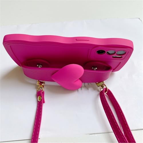 Étui en cuir rose avec lanière pour Samsung Galaxy A71 4G - 2