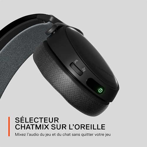 SteelSeries Arctis 7+ - Casque gaming sans fil - Sans perte 2,4 GHz - 30 heures d’autonomie de la batterie - Pour PC, PS5, PS4, Mac, Android et Switch - Noir