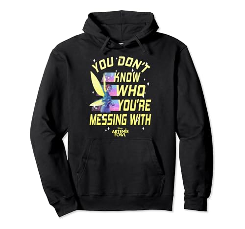 Sweat Disney Artemis Fowl pull à capuche noir avec texte imprimé pour fan