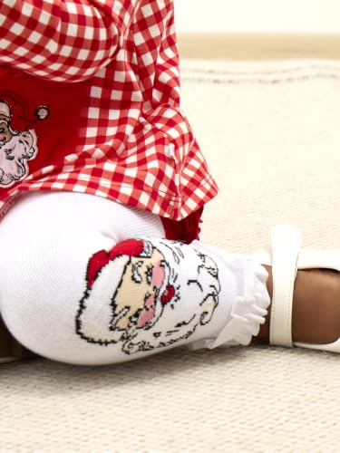 Image of RuffleButts Baby Girls Patterned Footless Ruffled Tights - Ruffle Tights | For Female Infants And Toddlers, Everyday Wear, Special Occasion Outfits, Layering Essential