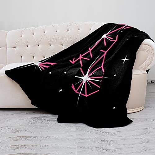 Couverture polaire licorne géométrique rose pour lit et canapé - 5