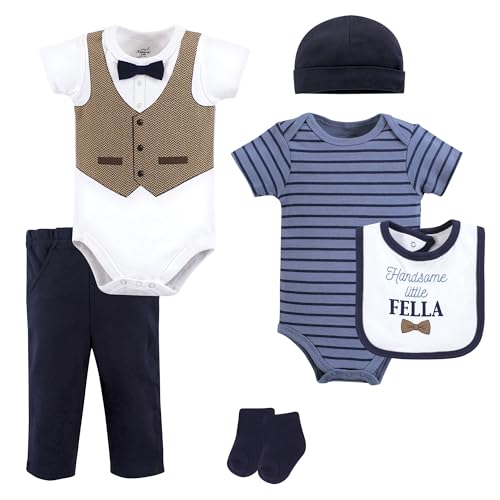Habillage facile bébé Hudson Baby Herringbone Little Fella coton hypoallergénique