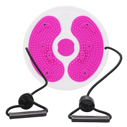Ab Twist Waist Disc Board,Adjustable Waist Trainer Twisting Disc with Handles,Waist Slimming Balance Rotating Disc with Massage Foot Sole for Slimming Waist Arms Hips and Thighs (Red) by Funvalley Surperfect - Used condition - US$11.22