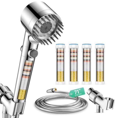 Fitespot Filtered Shower Head with Handheld 4PCS Filters ShowerHead