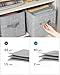 SONGMICS Storage Cubes, 11-Inch Non-Woven Fabric Bins with Double Handles, Set of 6, Closet Organizers for Shelves, Foldable, for Clothes, Cattail Gray UROB26LG