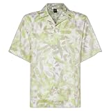 ikea sofa cama las palmas Oakley Etiqueta con logo Oakley Camisa de Manga Corta Estampada para Hombre, Camo Palm Sulphur, L