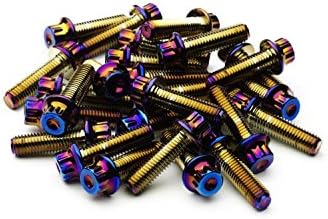 SRR Hardware Neo Chrome Two Piece Split Rim Assembly Bolts M7 x 24mm 10.9 HT Steel for BBS RM OZ Wheels (80)