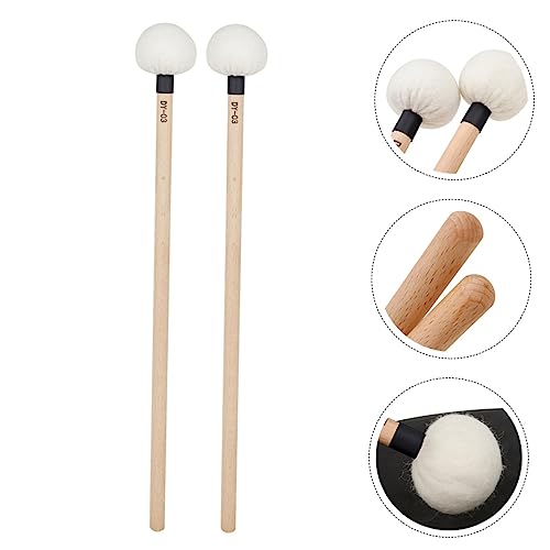 Abaodam 2 piezas Baquetas de Felt para batería y percusión, accesorio liviano para tambor y caja miniatura 5