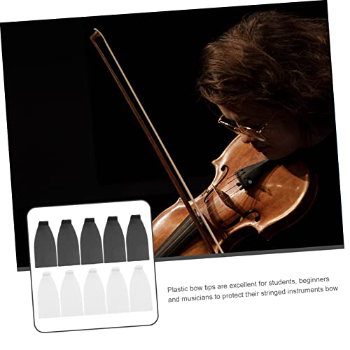 WESIEVYA 10pcs Bow Tips Building Block Accessory Antiskid Device for Violin Bow Comfortable Plastic Fittings for String Instruments