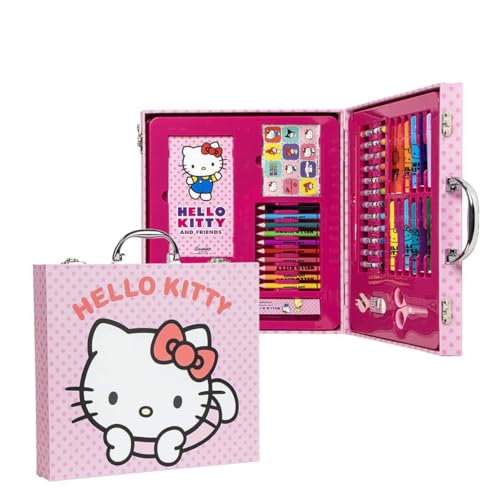 CERDÁ LIFE’S LITTLE MOMENTS Hello Kitty Schreibwaren-Set für Mädchen, mit Stickern, Bleistiften und Malvorlagen