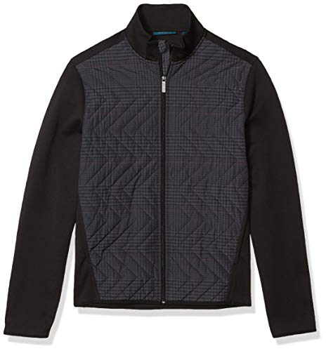 Perry Ellis Men's Quilted Nylon Jacket, Black, Medium