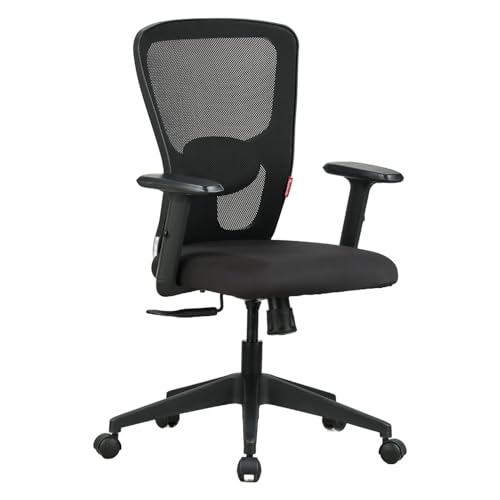 Image of Featherlite ''Astro'' Mesh Home & Office Ergonomic Chair with, Adjustable Lumbar Support, Adjustable Armrest & DIY (Mid Back)