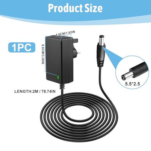 26.1V V7 Charger for Dyson V6 V7 V8 SV03 SV04 SV05 SV06 SV09 SV10 SV11 DC58 DC59 DC60 DC61 DC62 205720-01 Hoover Battery Animal Absolute Vacuum with LED Indicator Vacuum Cleaner power 2M Supply Cord - Image 2