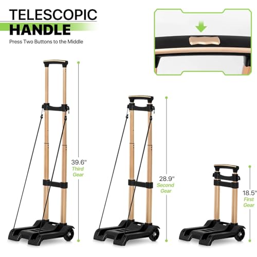 Carretilla plegable para equipaje y compras azul miniatura 2