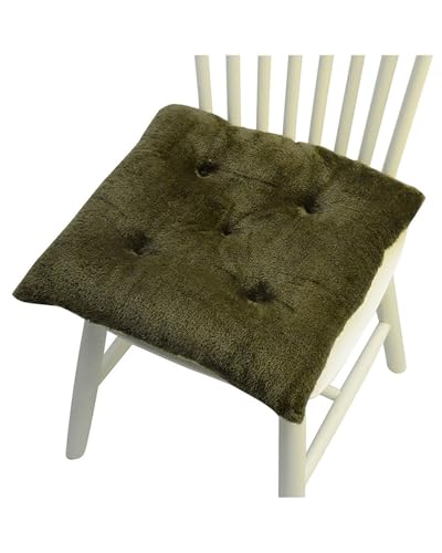 �~�p�J�[�V�[�g�N�b�V���� ����̃v���b�V���V�[�g�N�b�V�����p�b�h 40x40cm - �I�t�B�X�A�_�C�j���O�A�Q�[���A�Ԃ̈֎q�p�̊���~�߃X�g���b�v - ���K���ƃX�^�C�� ���z�c(Olive green,Square)