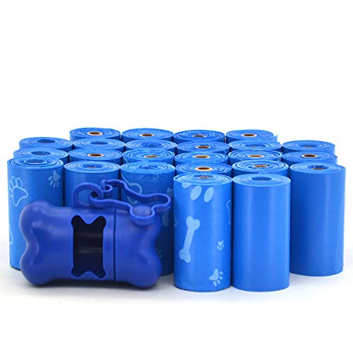 Best Pet Supplies Dog Poop Bags for Waste Refuse Cleanup, Doggy Roll Replacements for Outdoor Puppy Walking and Travel, Leak Proof and Tear Resistant, Thick Plastic - Blue (Unscented), 360 Bags