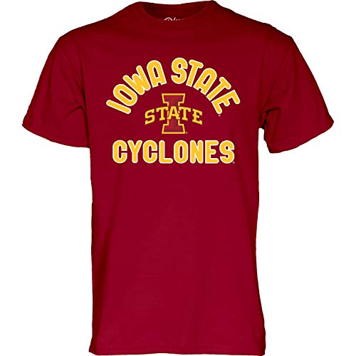 Blue 84 Men's Iowa State Cyclones T Shirt Line Up Team Color, Iowa State Cyclones Cardinal, Large