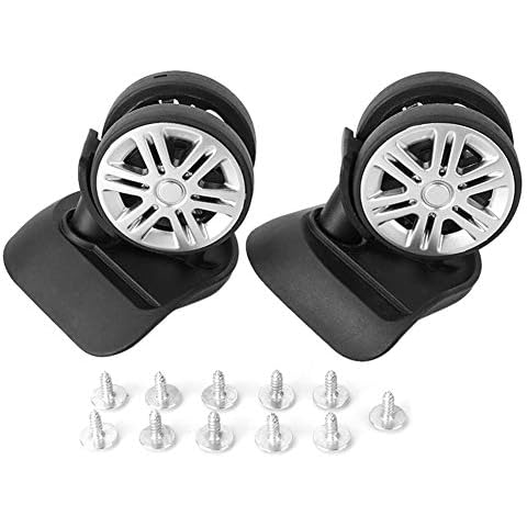 needlid Long Service Life Easy To Install Luggage Wheels, Mute Luggage Wheels, Durable Lightweight Firm for Replacement Suitcase(A65 large black) Cover