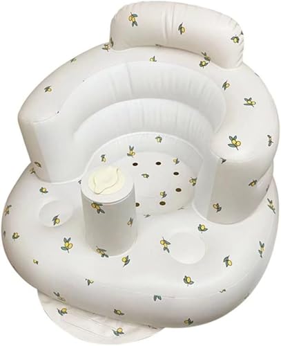 PIKNEW ベビーチェア バスチェア お風呂チェア インフレータブルソファ ふかふか 新生児から ベビーソファ 空気ソファ 赤ちゃん用 背もたれサポート 入浴補助 お座り練習 滑り止め 折り畳み式