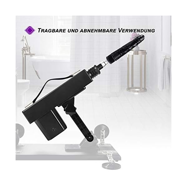 ANNGEOK Sex-Spielzeug Automatisch Sexmaschine für Mann und Frau, Extrem Stoßfunktion Sex-Maschine mit 3XLR-Stecker Dildos und Gummimuschi Aufsätzen Masturbationsmaschine Fickmaschie – Bild 7