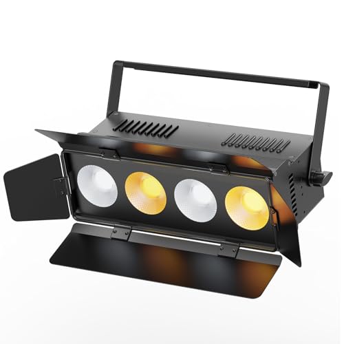 Yespick COB Par LED 200W Blanco Frío/Cálido Luz de Escenario 3200K/6500K con Efecto Estroboscópico Luz de Foco para Fotografía Fiesta Cumpleaños Bar Discoteca