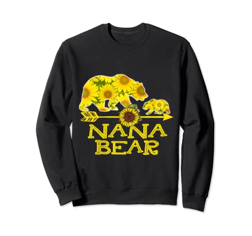 Nana Bear Sunflower - Camiseta divertida para madre y padre Sudadera