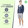 BANQERT Mens Hoodie "Basic Principle" | FAIR: incl. donation | Hooded Sweatshirt Zip Hoody | Blue , M Medium #2