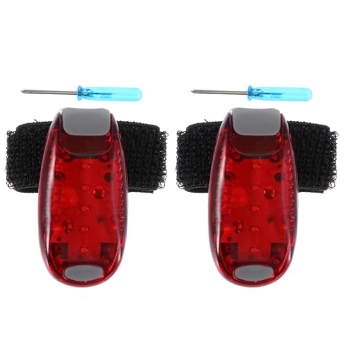 ibasenice 2sets Warning Light Night Running Headlamp Outdoor Clip Light Abs Material Durable Waterproof for All Activities 2pcs*2