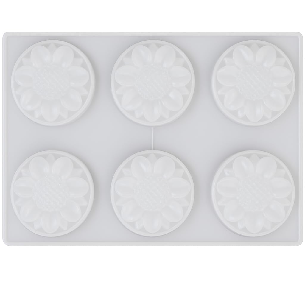 Molde de plástico con 6 cavidades para chocolate, galletas, dulces y gelatina, duradero y reutilizable