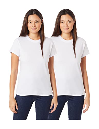 Kit Com 2 Camisetas Femininas Básicas Branco XG
