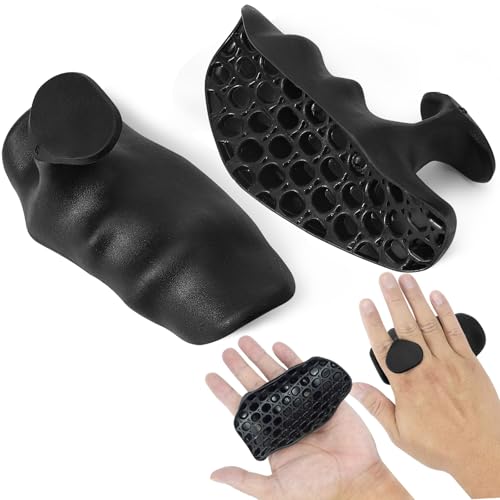 Krotour Original Weight Lifting Grips for Men Women Deadlifts, Ergonomics Rubber Gym Grips for Women Hand Palm Protection Gym Gloves, Soft Workout Grips for Weight Lifting Exercise Bodybuilding