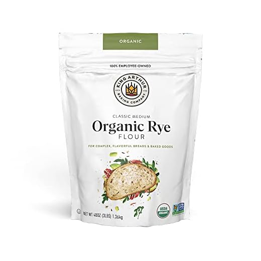King Arthur Baking Organic Medium Rye Flour - 3 lbs for Complex Flavorful Breads & Baked Goods - 100% US Grown & Milled - Non-GMO Project Verified - Robust Flavor for Rye Bread, Cookies & More