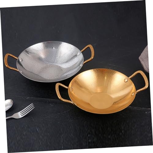 Sartén Wok de Acero Inoxidable con Mango Doble 33 cm miniatura 4