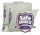 Smead Pressboard Fastener File Folder with SafeSHIELD Fasteners, 2 Fasteners, 2/5-Cut Tab Right of Center Position, 2 Expansion, Guide Height, Letter Size, Gray/Green, 25 per Box (14982)