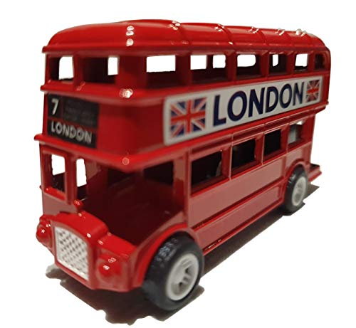 Sacapuntas de autobús de Londres, metal fundido, rojo, de doble piso, recuerdo británico de Inglaterra, Reino Unido, para la oficina o el hogar