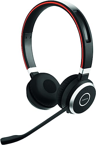 Image of Jabra Evolve 65 SE Wireless Stereo Bluetooth Headset with Noise-Cancelling Mic, Long-Lasting Battery and Charging Stand - UC Certified for Zoom, Unify and Other Leading Platforms - Black