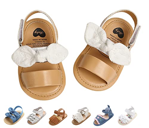 Image of Slivery Color Baby Girls Sandals Summer Shoes Outdoor First Walker Toddler Girls Shoes for Summer