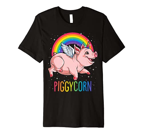 Piggycorn Pig Unicorn Women Kids Girls Space Galaxy Rainbow Premium T-Shirt Piggycorn Pig Unicorn Women Kids Girls Space Galaxy Rainbow Premium T-Shirt