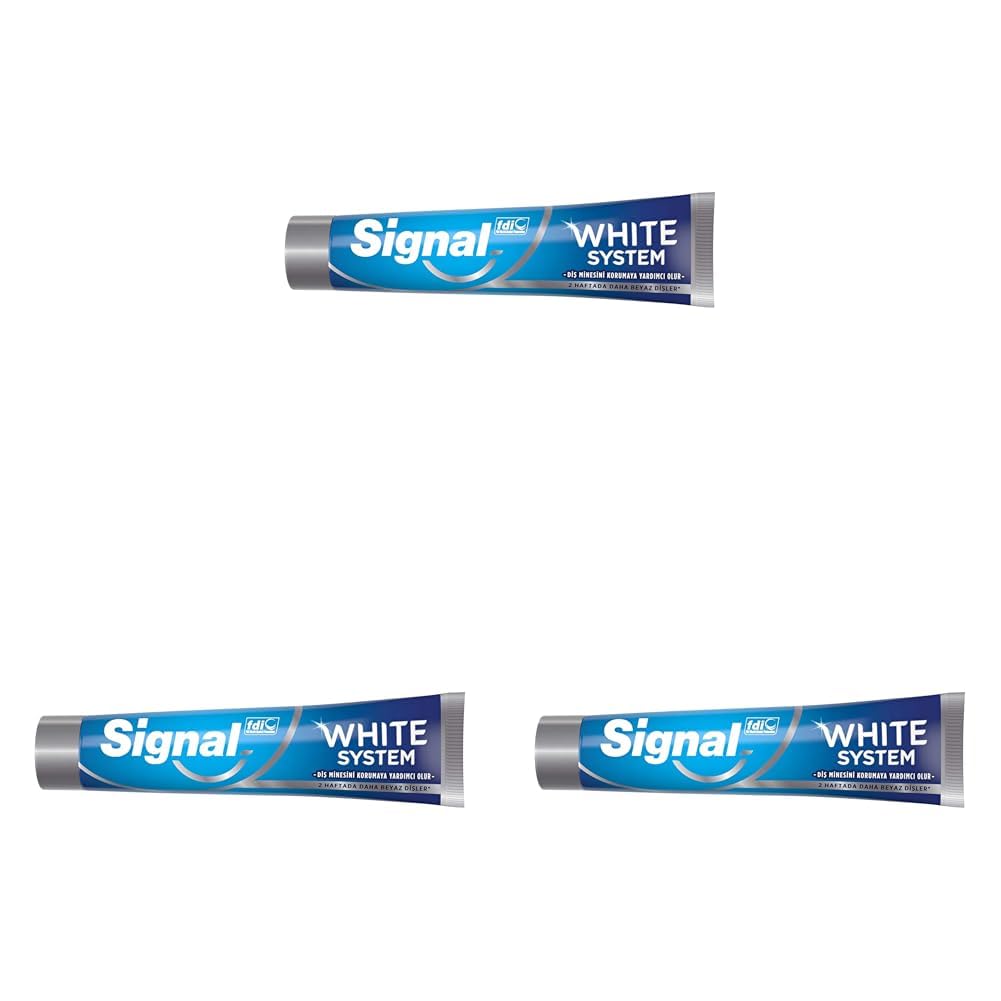 Signal White System Diş Macunu Original 2 Haftada Daha Beyaz Dişler 75 ml (3 paketi)