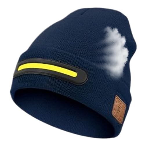 Bonnet sans fil anti-froid avec lumière réglable pour courir en sécurité