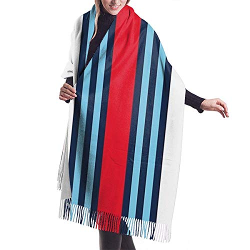 JJsister Bufandas de Mujer, Martini Racing Stripe Women Soft Cashmere Scarf Large Pashminas Bufanda Chales Shawl 77"" x 27 Cover