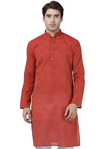 Image of VASTRAMAY Men's Royal Blue Pure Cotton Kurta