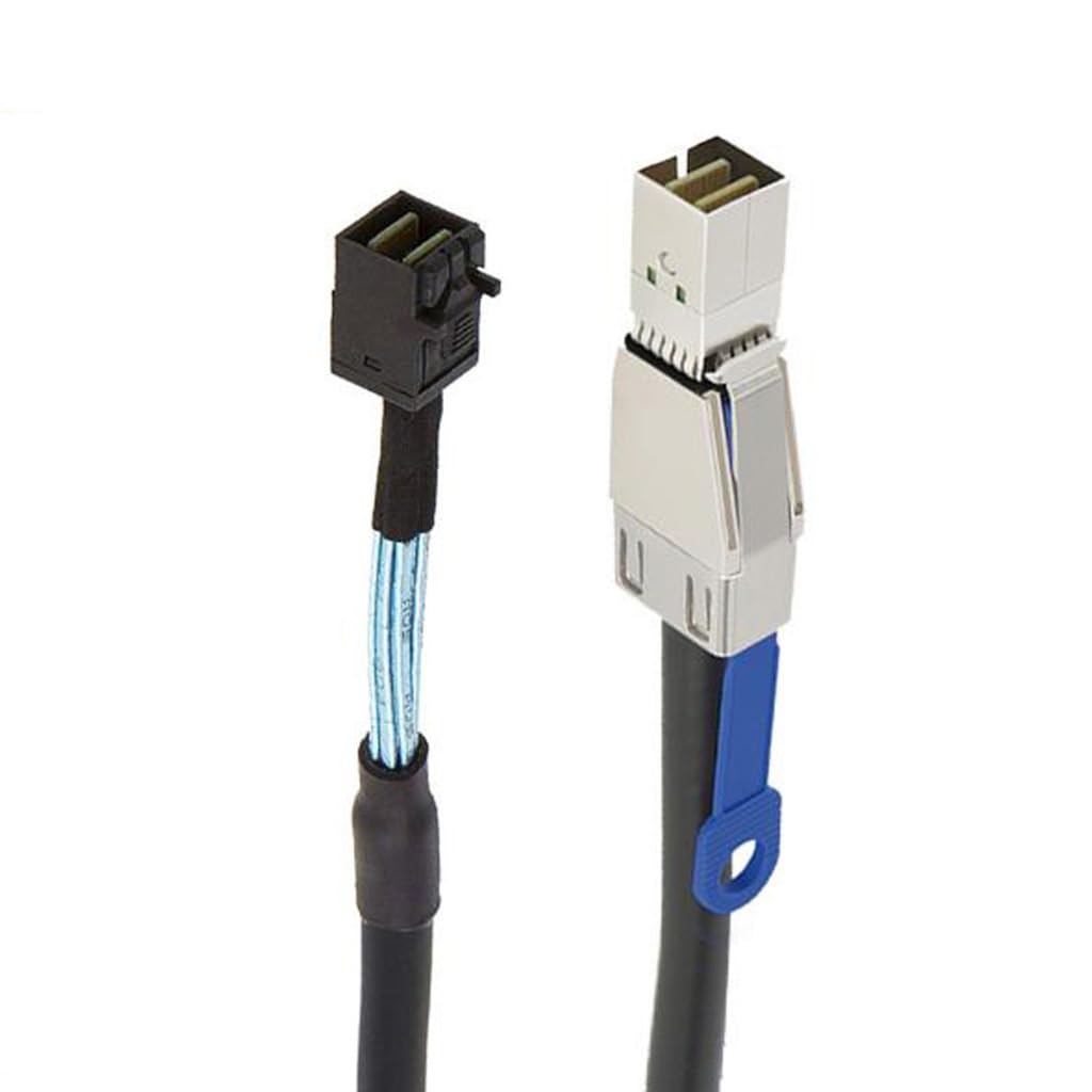 JMT Mini SAS HD SFF-8644 avec IC vers SAS HD SFF-8643 Câble de pile de serveur (SFF-8644 à SFF-8643, 100 cm)