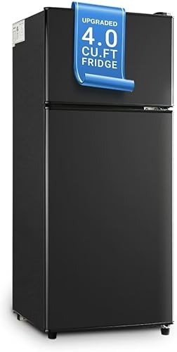 OOTDAY Refrigerador tamaño apartamento, mini refrigerador de 4.0 pies cúbicos con congelador, perfecto para cocina, dormitorio, apartamento,
