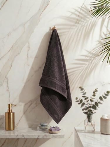 Image of Monte Carlo Essential 100% Cotton Bath Towel | 400 GSM Lightweight & Quick Dry | Soft Absorbent Large Towel 75x150 cm | Skin Friendly Daily Use Bathroom Towel for Men & Women (Jasper) | Pewter