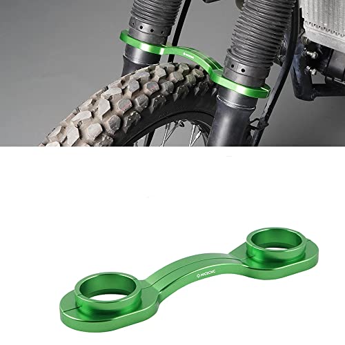 NICECNC Front Fork Brace Compatible with Kawasaki KLR650 2008-2023 2009 2010 2011 2012 2013 2014 2015 2016 2017 2018 2019 2020 2021 2022 2023,Aftermarket Motorcycle Fork Stabilisers,Green
