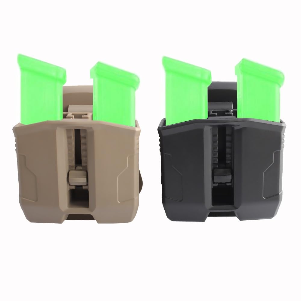 Portacargadores Táctica para Glock 9 mm Doble Cargador Funda de Cinturón PG-9