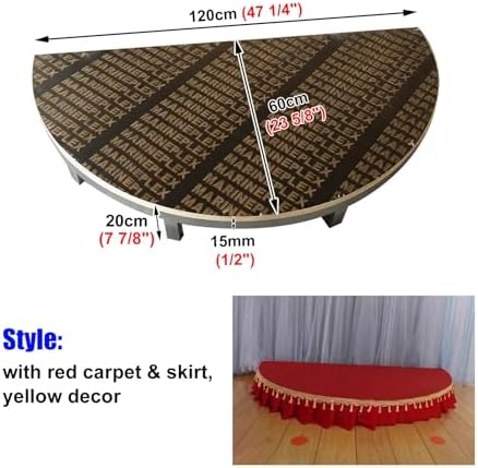 Portable Semi-Cle Singing & Dance Sta Platform, Ideal Riser for Events & Performances, Perfect Sp Deck for Public Speaking and Entertainment