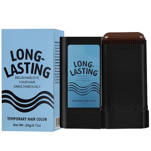 Root touch-ups Stick – Portable Hair Root Concealer 20 g, Creamy Color Balm | Temporary Grey Coverage, Quick Travel Hair Dye Pen, Professional Root Tint Stick for Home & On‑The‑Go Use